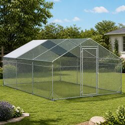 Spacious Metal Walk-in Coop for Chickens and Ducks 600x300x194cm