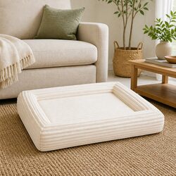Comfortable Large Dog Bed for Joint Support in Beige
