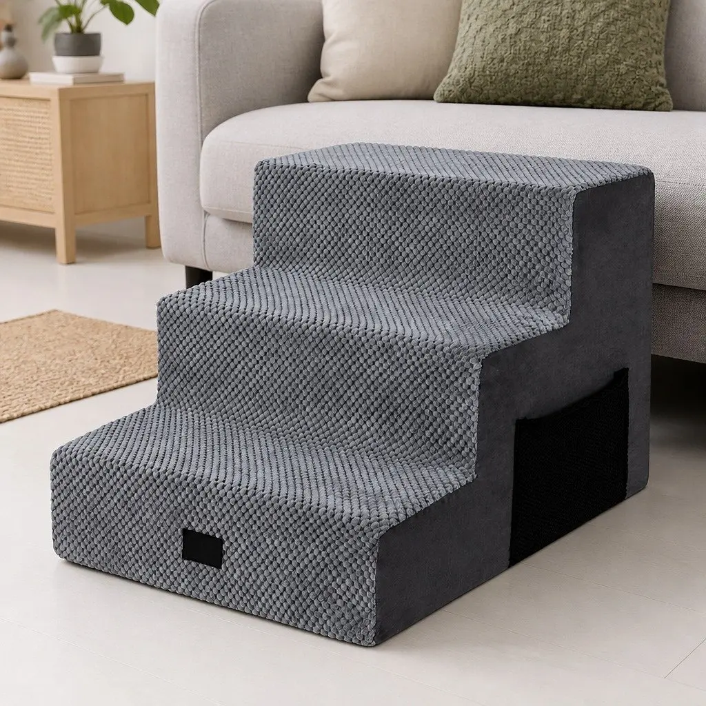 Pet Stairs 45cm High Density Foam Non-Slip Portable Steps for Small Dogs