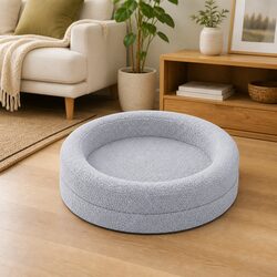Light Grey Orthopedic Memory Foam Dog Bed for a Cozy Space