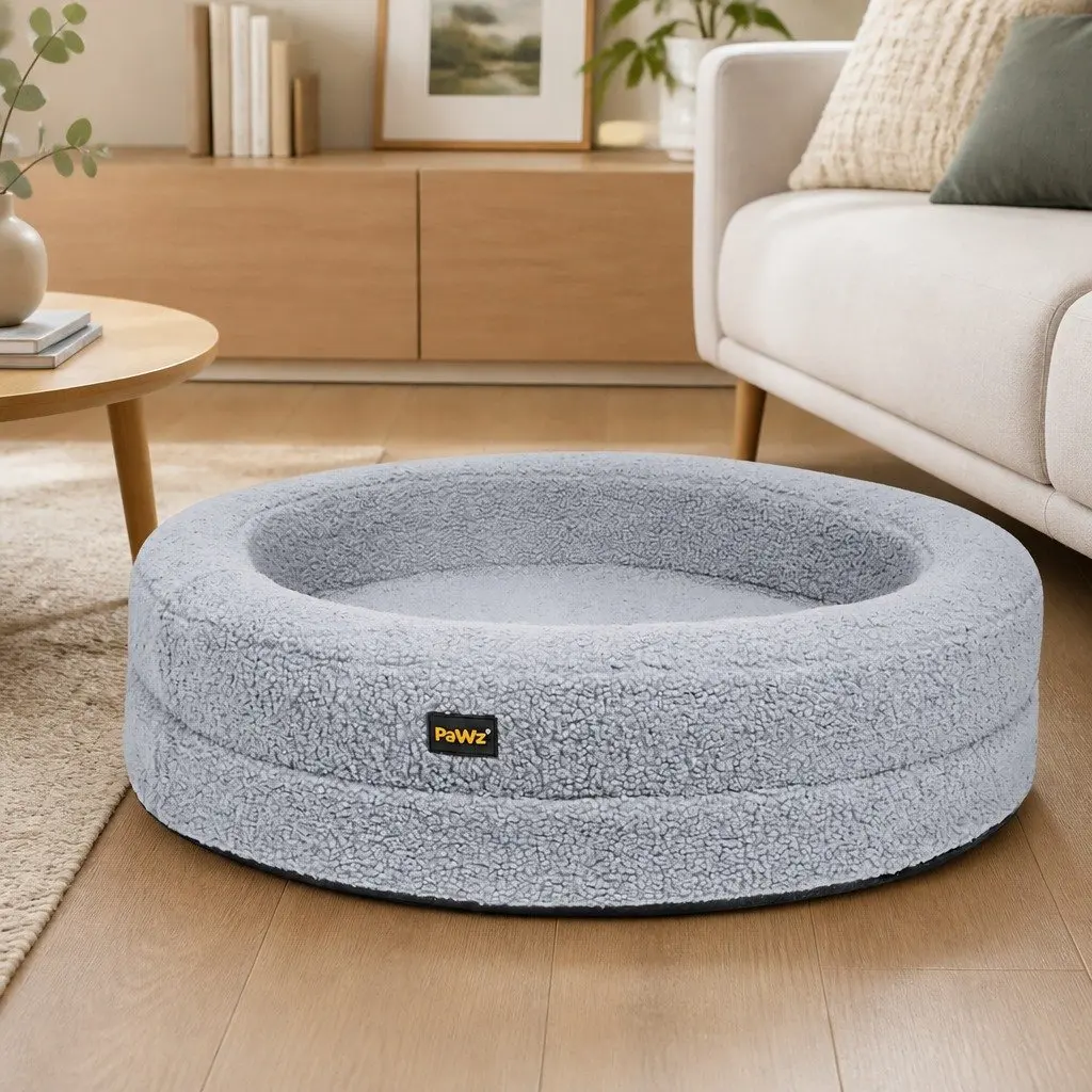 Orthopedic Memory Foam Dog Bed with Sherpa Fleece Cover Waterproof Calming Pet