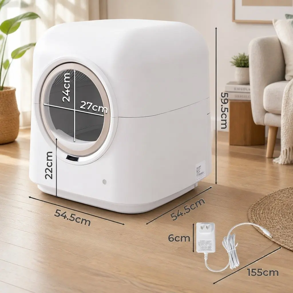 Automatic Cat Litter Box Self-Cleaning Wi-Fi Enabled with App Control and UV Disinfection