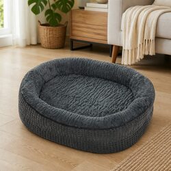 Cozy XL Grey Orthopedic Pet Bed for a Tranquil Space