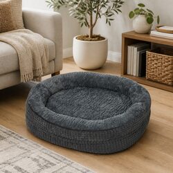 Stylish Grey Dog Bed for a Cozy Home Environment