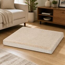 Dog Bed Pet Mat Cushion Soft Sherpa Removable Washable Cover Non-Slip Indoor