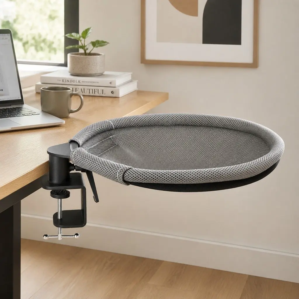 Cat Desk Hammock 360 Rotating Washable Breathable Cushion Mounted Bed