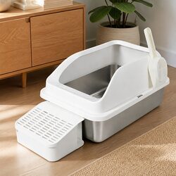 Elevate Your Home with This Spacious Cat Litter Box