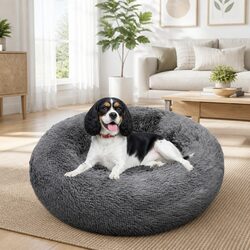Stylish Dark Grey Pet Bed for Cats and Dogs 70cm