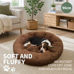 Stylish Large Round Pet Bed for Your Home - 90cm