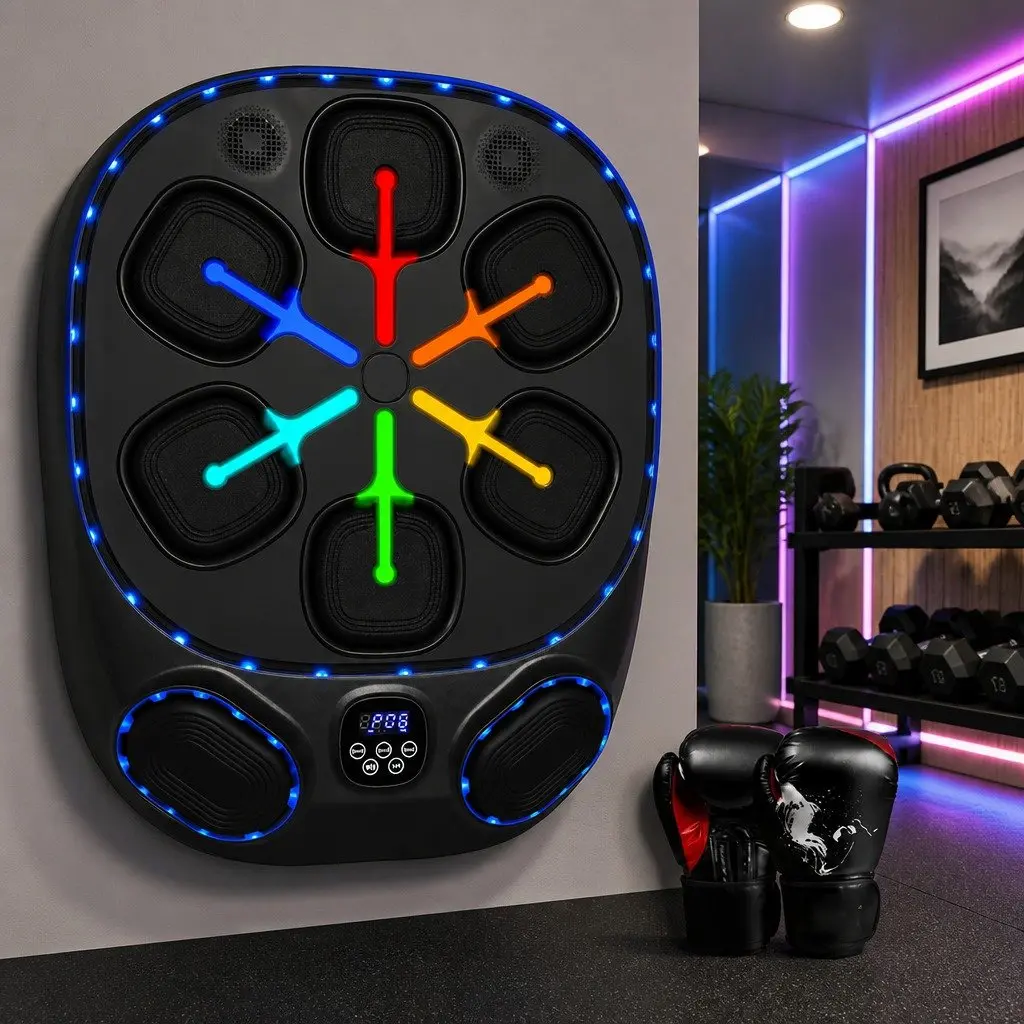 Music Boxing Machine 48cm x 61cm 10 Speed 9 Modes Home Workout Training