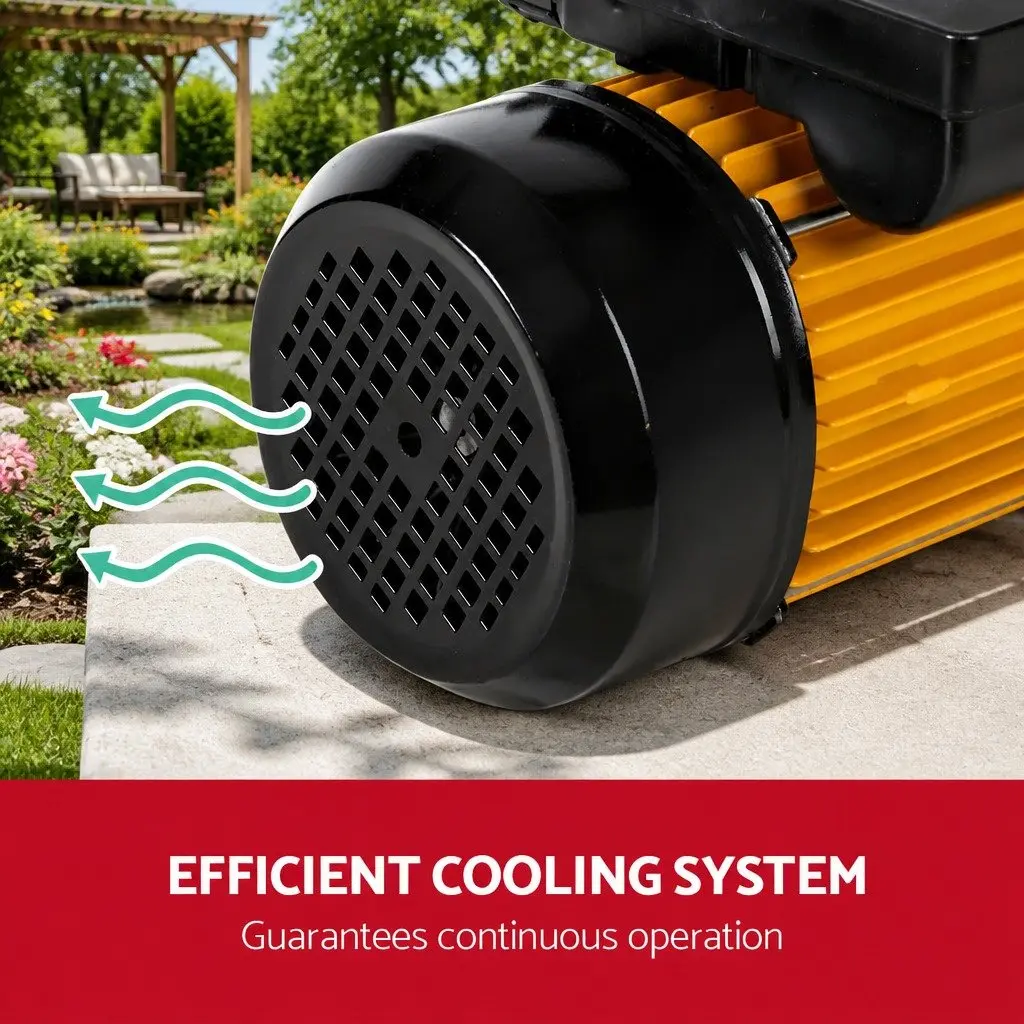 Irrigation Pump 2500W 5-Stage High Pressure Self-Priming with Automatic Pressure Controller Yellow