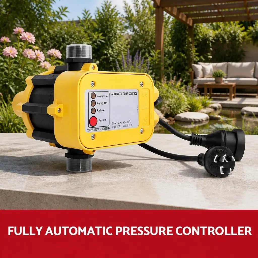 Irrigation Pump 2500W 5-Stage High Pressure Self-Priming with Automatic Pressure Controller Yellow