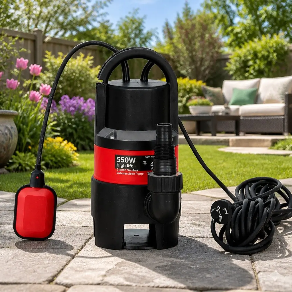 Submersible Pump 550W Portable Heavy-duty Oil-cooled Electric Motor for Dirty Water Drainage