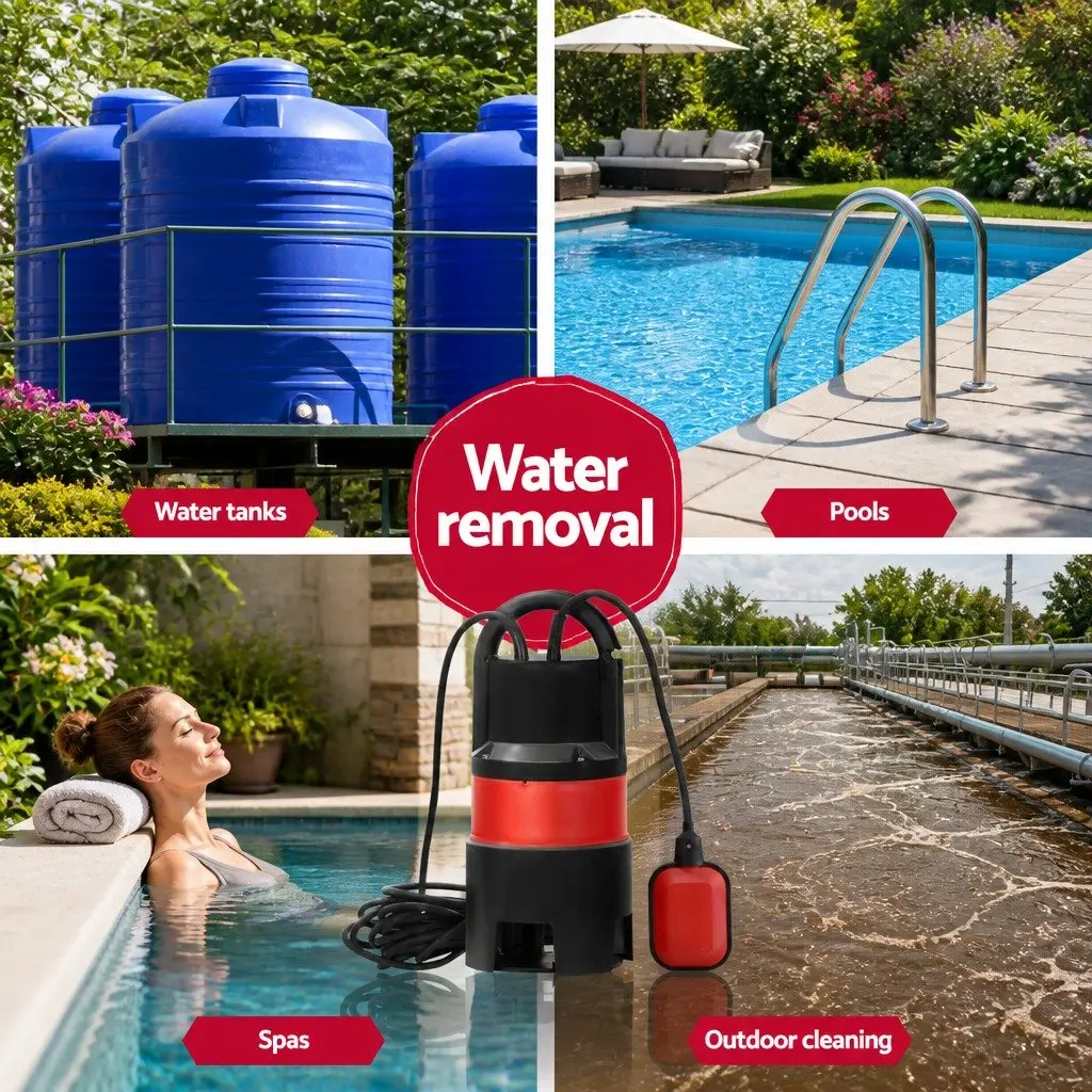 Submersible Pump 550W Portable Heavy-duty Oil-cooled Electric Motor for Dirty Water Drainage
