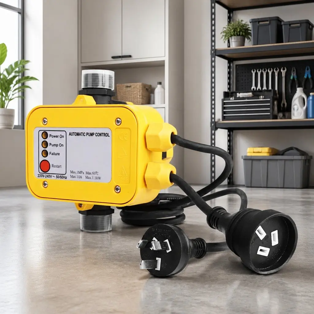 Automatic Water Pressure Pump Controller 220-240V Electronic Switch Yellow
