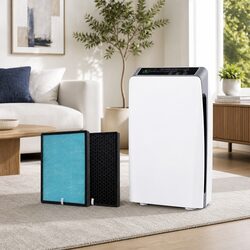 Air Purifier 4 Stage HEPA Filter Cleaner Purification Remote Control White