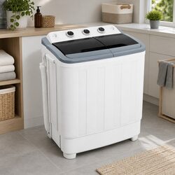 Portable Washing Machine Twin Tub 4.6kg Compact Lightweight Caravan Camping