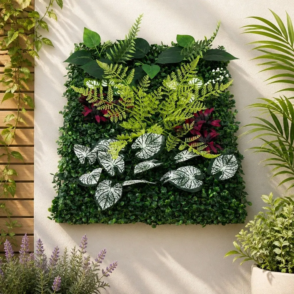 Artificial Plant Wall Panels 40X60CM 3D Realistic Boxwood Look UV-Resistant All-Weather Durable Easy Installation
