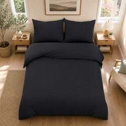 Elevate Your Space with Super King Black Duvet Cover Set
