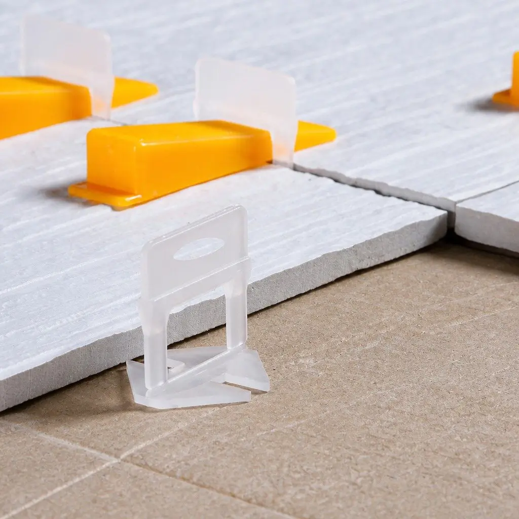 Tile Leveling Kit 400 Clips 200 Wedges Push Plier 2 Suction Cups for Flat Tile Installation