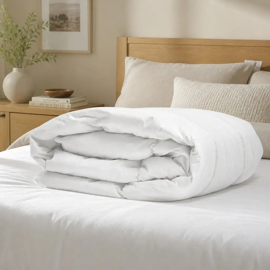 Renewable Fiber Quilt Double 200GSM Soft Breathable Hypoallergenic Box Stitched