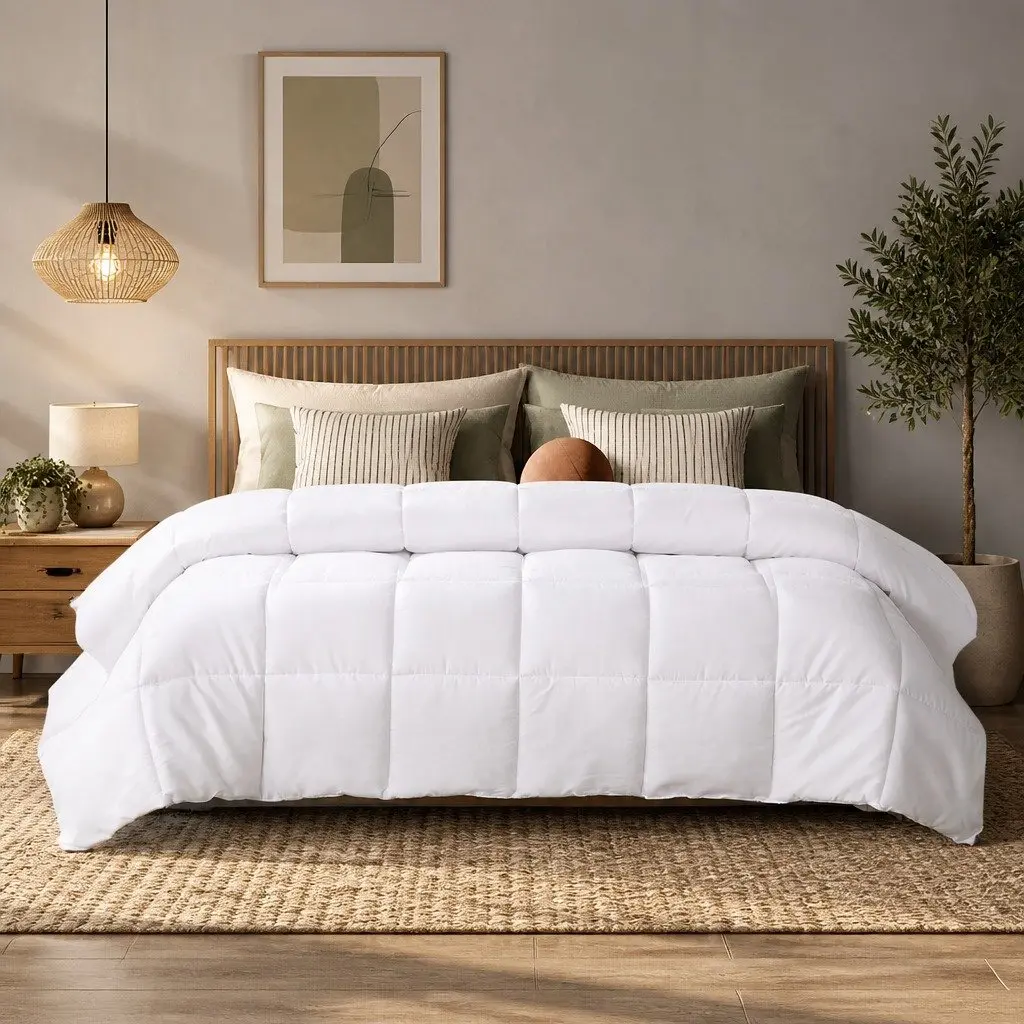 Renewable Fiber Quilt Double 200GSM Soft Breathable Hypoallergenic Box Stitched