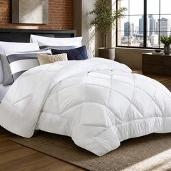 Bamboo Microfibre Quilt Super King 800GSM Hollow Fibre Filling Diamond Stitch