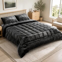 Enhance Your Space with a Queen Size Faux Mink Quilt Set