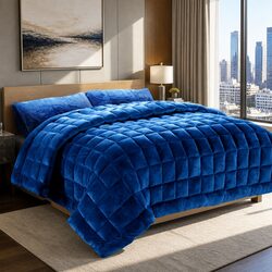 Luxurious Faux Mink Quilt for Cozy Living Spaces