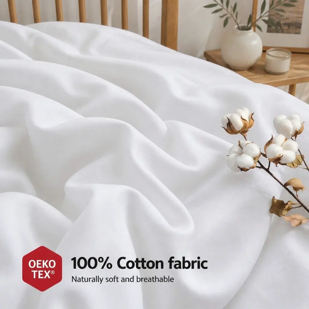 Super King Wool Quilt 500GSM Winter White Baffle Box Construction