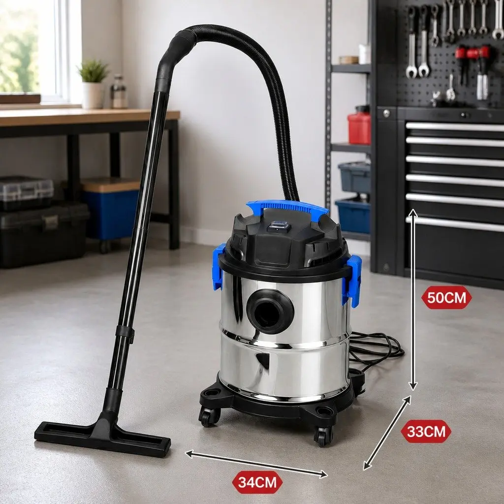 Wet Dry Vacuum Cleaner 20L 1200W Motor HEPA Filter 3-in-1 Function Blower Garage Workshop