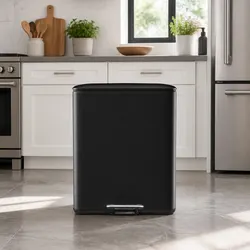 40L Black Kitchen Pedal Bin - Enhance Your Space