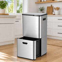 Enhance Your Space with This 63L 3-Compartment Trash Can