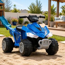 Kids Ride On Car 12V Electric ATV Quad Motorbike Toy Outdoor Blue 3+ Years
