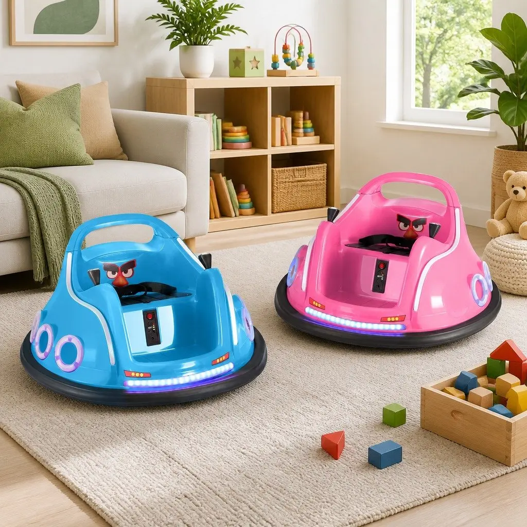 Kids Ride On Bumper Car Electric Toy 360 Degree Rotation with Remote Control and Joystick