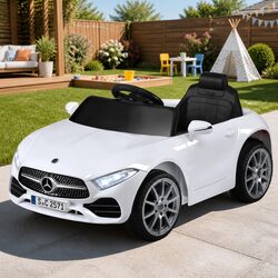 Kids Electric Ride On Car White Music Remote Control Outdoor Toy 3+ Years