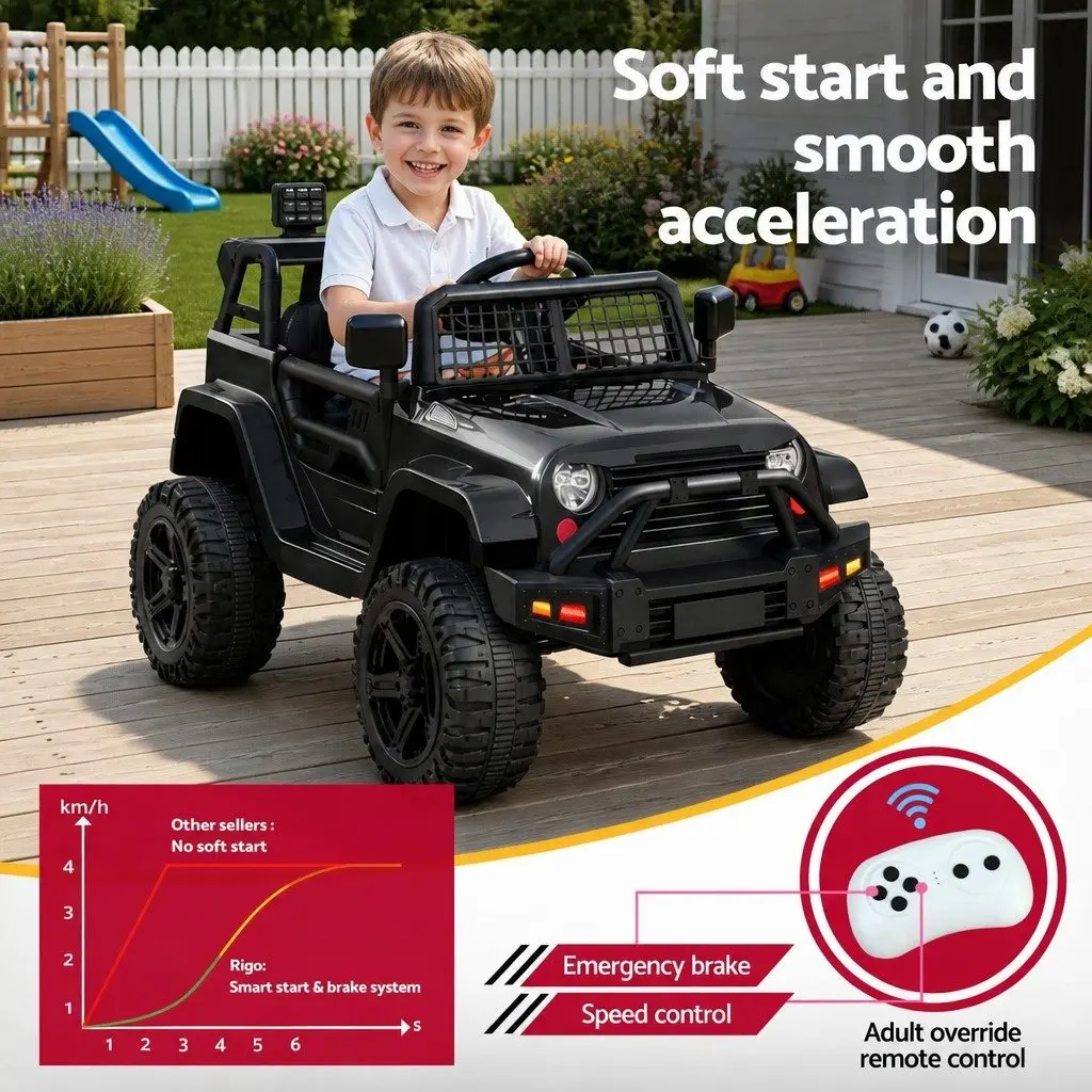 Kids Electric Ride On Car 12V 2x Off-Road Toy Vehicle Remote Control Horn Music