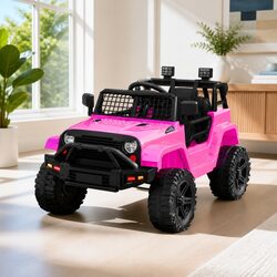 Enjoy Fun Adventures with 12V Pink Ride On Jeep