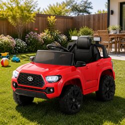 Kid's Red Electric Ride On Car 12V with Manual and Remote Control