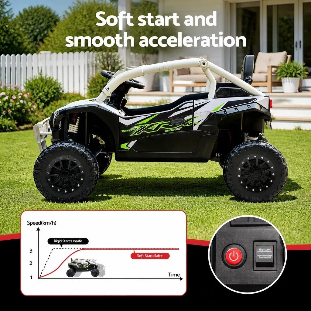 Kids Ride On Car Off-Road Electric Toy with Remote Control Music Steering Wheel