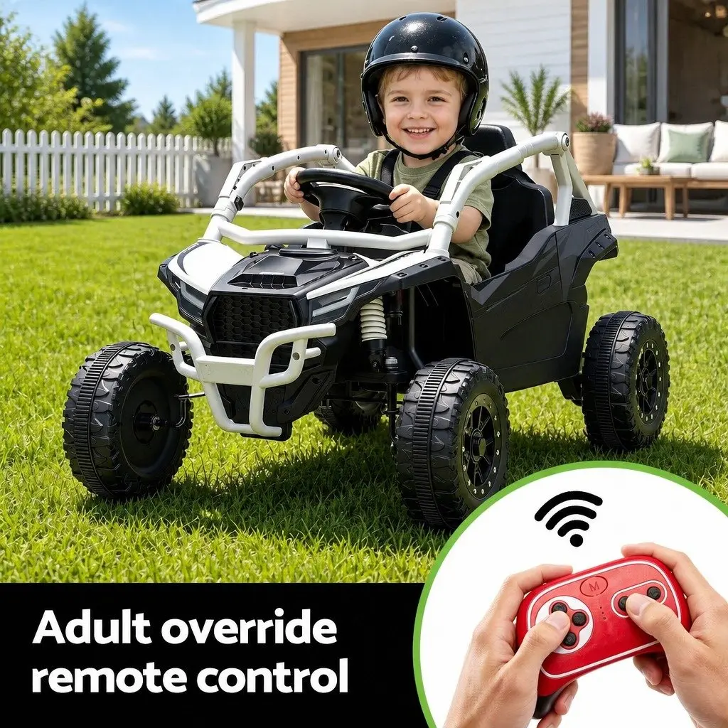 Kids Ride On Car Off-Road Electric Toy with Remote Control Music Steering Wheel
