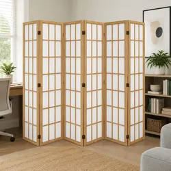 Stylish 6 Panel Room Divider for Instant Privacy