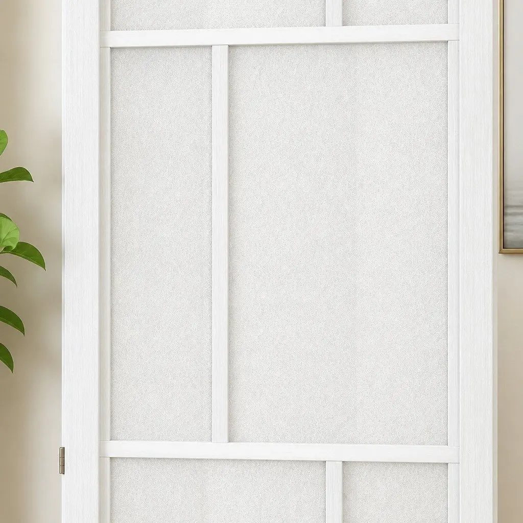 6 Panel Room Divider 170cm Freestanding Folding Screen Privacy Partition White