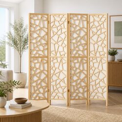 Enhance Your Space with a 4 Panel Room Divider 162x170cm