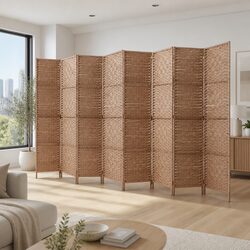 Elegant 8-Panel Room Divider for Private Spaces