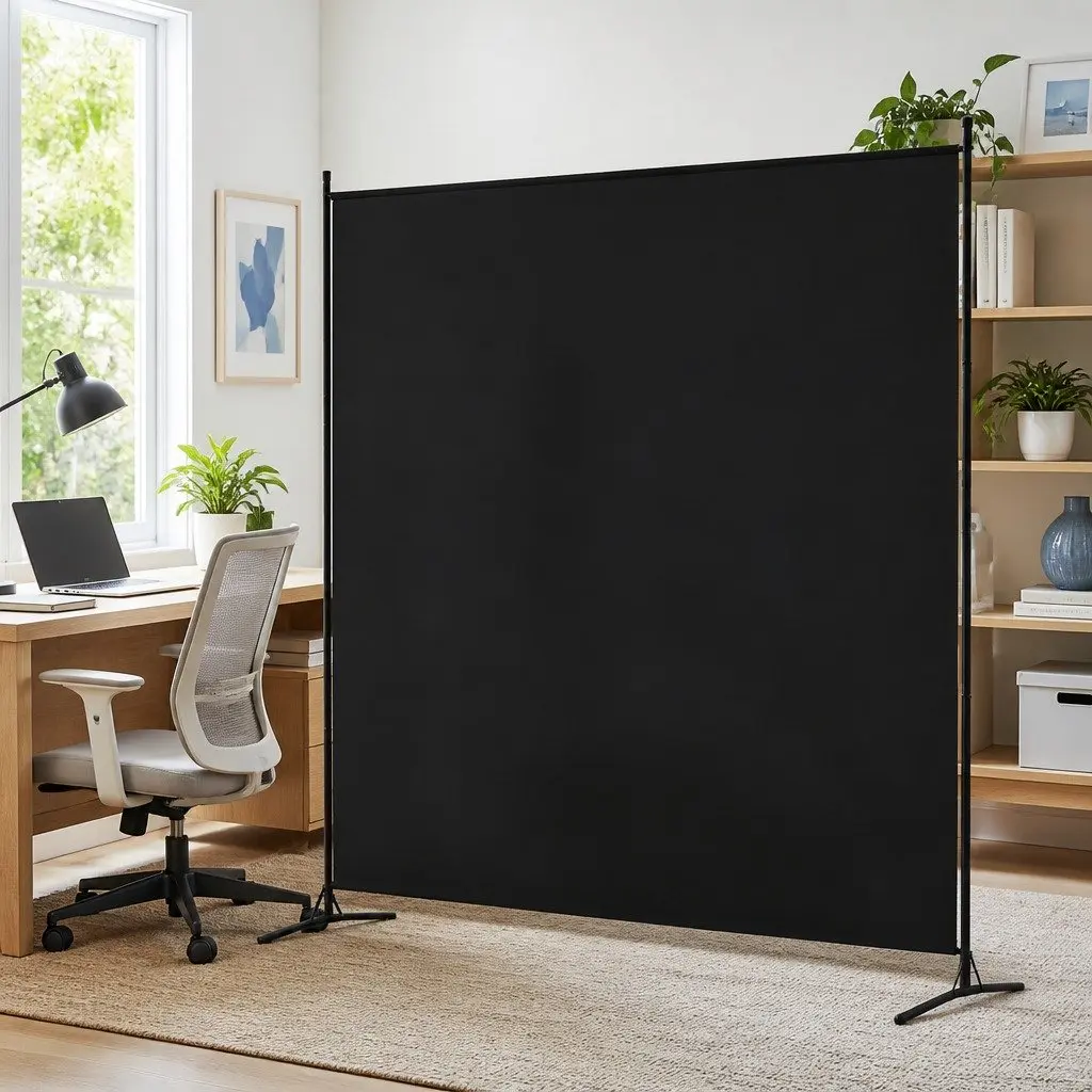 Room Divider Screen 175x180cm Portable Fabric Privacy Partition for Home Office