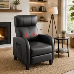 Elevate Your Living Space with a Black PU Leather Recliner
