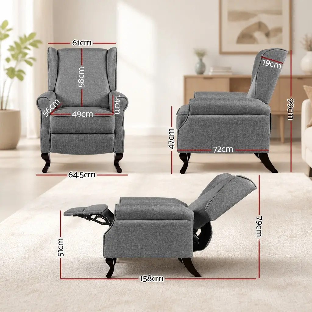 Grey Recliner Armchair