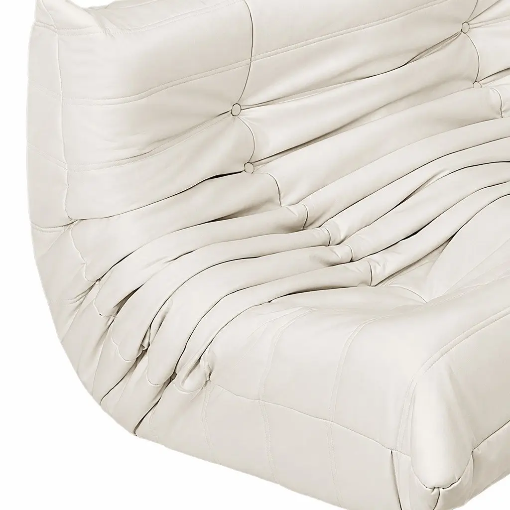 2 Seater Floor Sofa Microfibre Foam Caterpillar Lounge Chair