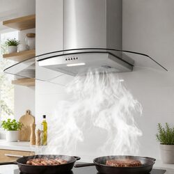 Enhance Your Kitchen with a 90cm Curved Glass Range Hood
